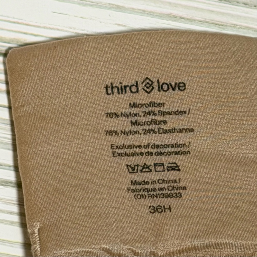 ThirdLove 36H Taupe Underwire Bra Full Coverage T-Shirt Smooth - Picture 7 of 9